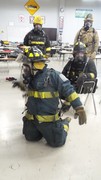 KACC Fire-Rescue-EMR Students engaged in SCBA practice.